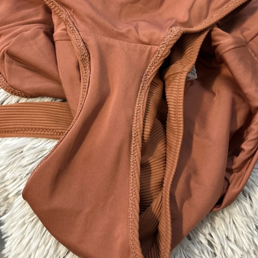 Brown Cutout One-Piece Swimsuit - Picture 5 of 7